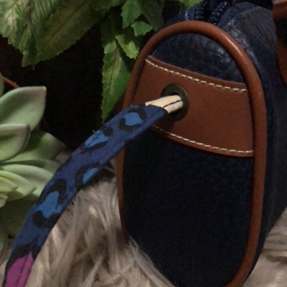 Vntg Esprit Crossbody With One of a kind DIY Vera Bradley Strap-8x5-Navy/Brown - Picture 6 of 14